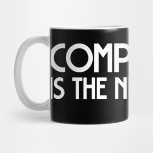 2020 Biden-Harris win: Competence is the new cool (white text) Mug